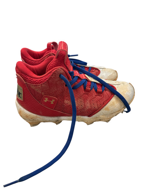 Vist Large View of Product Image Which is Used Under Armour BRYCE HARPER CLEAT BB/SB Cleats Red Junior 02.5