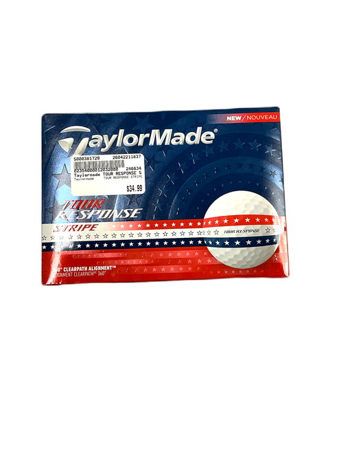 Vist Large View of Product Image Which is Used Taylormade TOUR RESPONSE STRIPE 12 Pack - Golf Balls