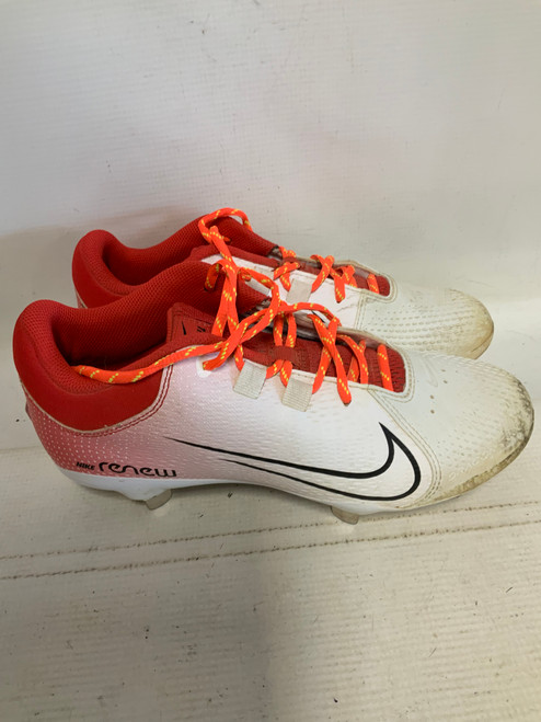 Vist Large View of Product Image Which is Used Nike HYPERDIAMOND 4 SOFTBALL BB/SB Cleats White And Red Senior 8