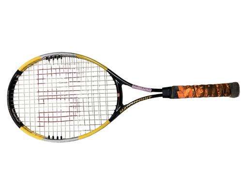 Vist Large View of Product Image Which is Used Wilson MATCHPOINT Adult Tennis Racquet Black 4 3/8"