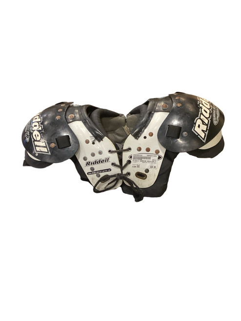 Vist Large View of Product Image Which is Used Riddell WARRIOR SHOULDER PADS FB Shoulder Pads White XXS