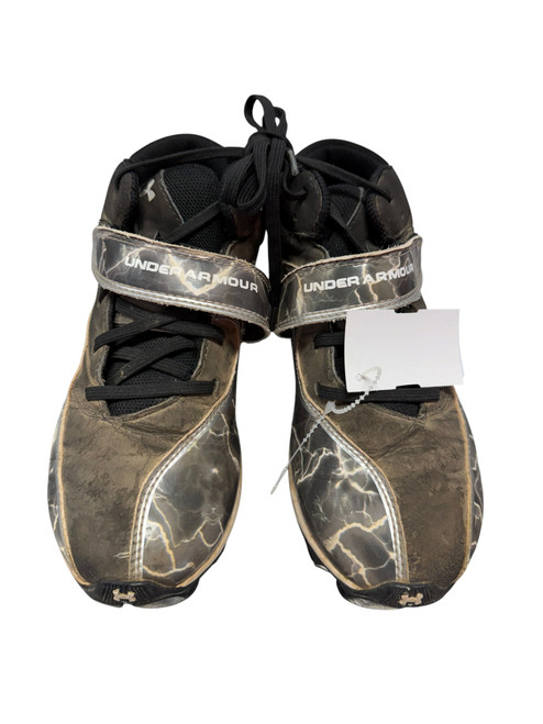 Vist Large View of Product Image Which is Used Under Armour Jr FB Cleats Black Junior 05.5