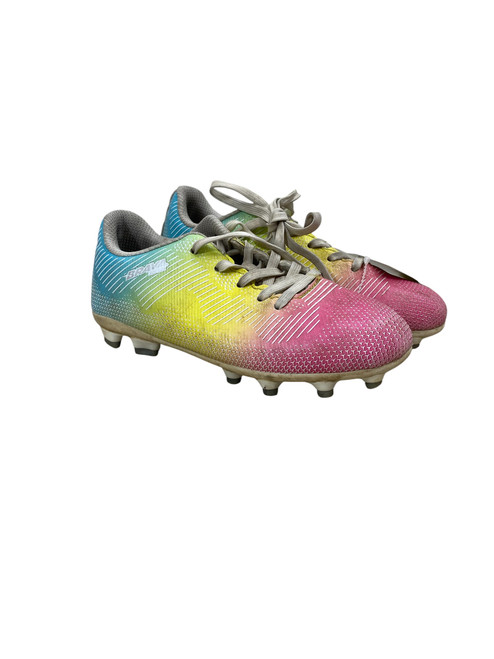 Vist Large View of Product Image Which is Used Brava Soccer Cleats Turquoise And Orange Junior 02