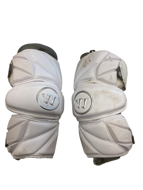Vist Large View of Product Image Which is Used Maverik EVO PRO IMPAX ELBOW PADS Lacrosse Arm Pads/Guards White MD
