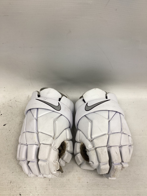 Vist Large View of Product Image Which is Used Nike VAPOR Lacrosse Gloves Mens White MD