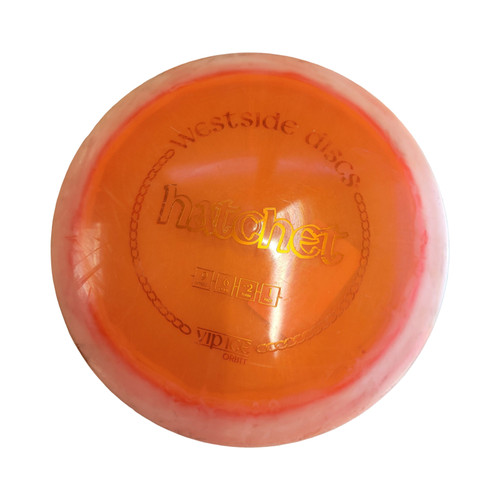 Vist Large View of Product Image Which is Used Westside HATCHET VIP ICE Disc Golf Driver Orange