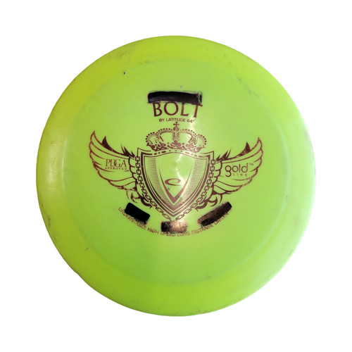 Vist Large View of Product Image Which is Used Latitude 64 BOLT GOLD LINE Disc Golf Driver Yellow