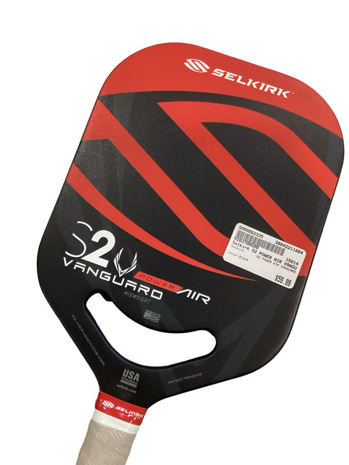 Vist Large View of Product Image Which is Used Selkirk S2 POWER AIR VANGUARD Pickleball Racquet Black