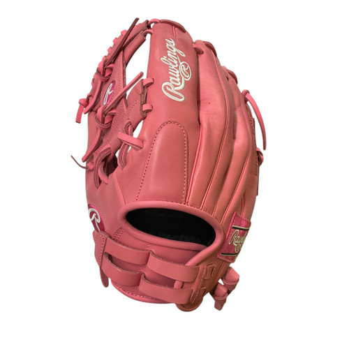 Vist Large View of Product Image Which is Used Rawlings GGEFP120IP GG ELITE - New with tags LH Throw Fastpitch Gloves Pink 12"