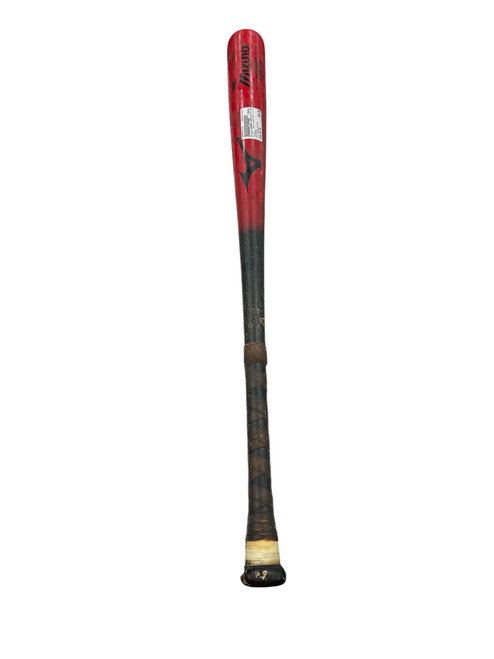 Vist Large View of Product Image Which is Used Mizuno BAMBOO MZB110 31/28 BB/SB Wood Bat Black And Red 31"