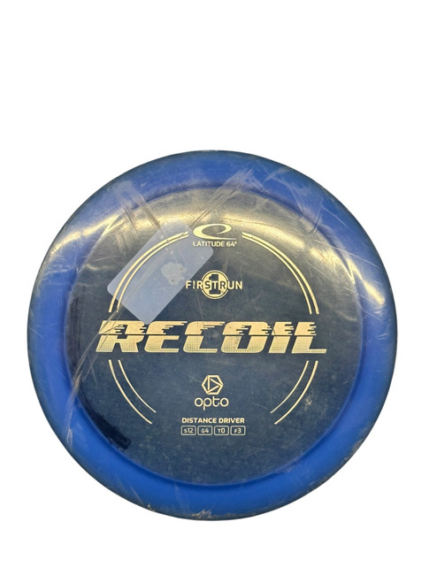 Vist Large View of Product Image Which is Used Latitude 64 RECOIL OPTO Disc Golf Driver Navy Blue
