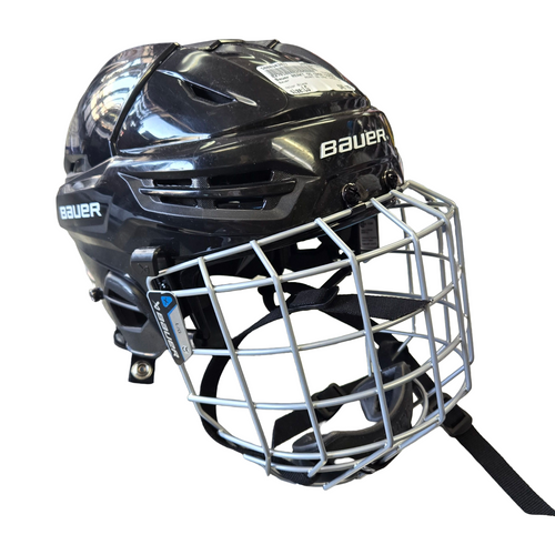 Vist Large View of Product Image Which is Used Bauer REAKT 55 CAGE COMBO LG Helmet Cage Combo Black LG