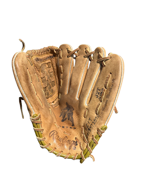 Vist Large View of Product Image Which is Used Rawlings J2T BB/SB Glove RH Throw Brown 11"