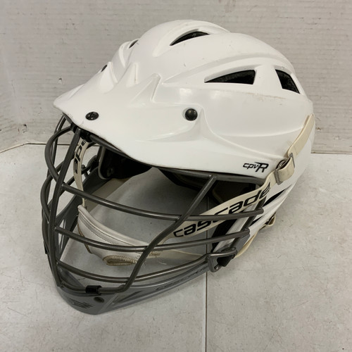 Vist Large View of Product Image Which is Used Cascade CPV R Lacrosse Helmet White M/L