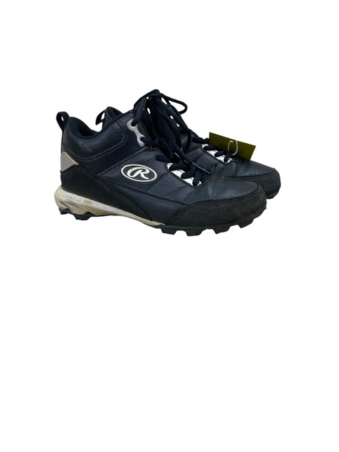 Vist Large View of Product Image Which is Used Rawlings COOLFLO BB/SB Cleats Black Junior 02