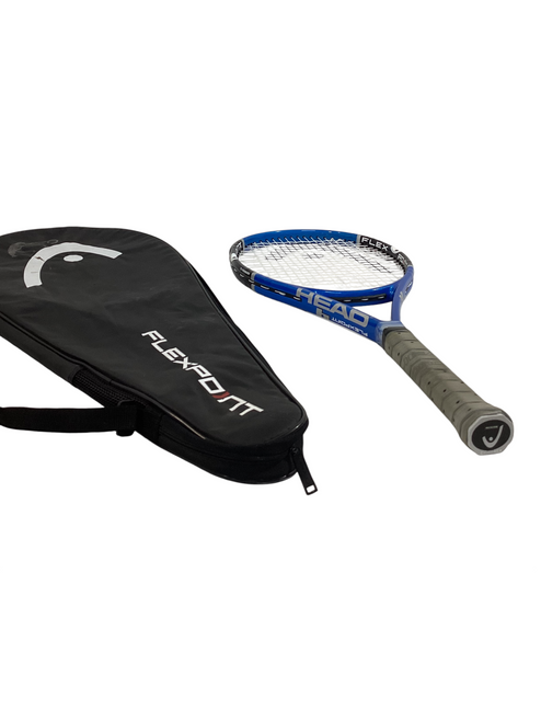 Vist Large View of Product Image Which is Used Head FLEXPOINT 4 Adult Tennis Racquet Royal Blue 4 1/2"