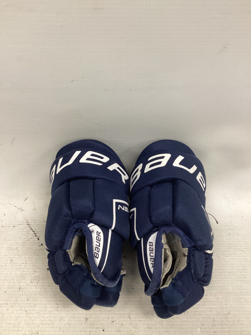 Vist Large View of Product Image Which is Used Bauer NSX GLOVES Youth Gloves Navy Blue 8"
