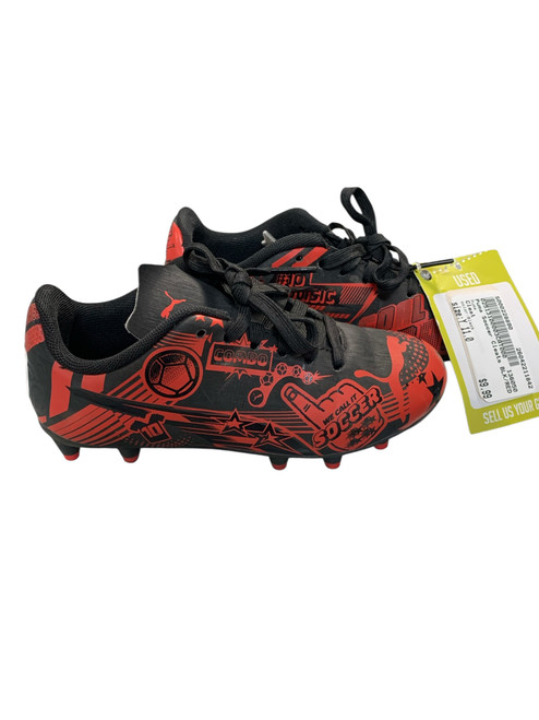 Vist Large View of Product Image Which is Used Puma Soccer Cleats Black Youth 11.0