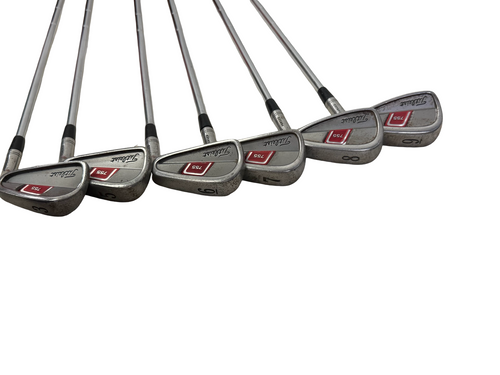 Vist Large View of Product Image Which is Used Titleist 755 FORGED Mens Golf Iron Set RH 3I-9I (missing 4 iron) w/ Titleist Tri Spec S-Flex Shafts - Standard