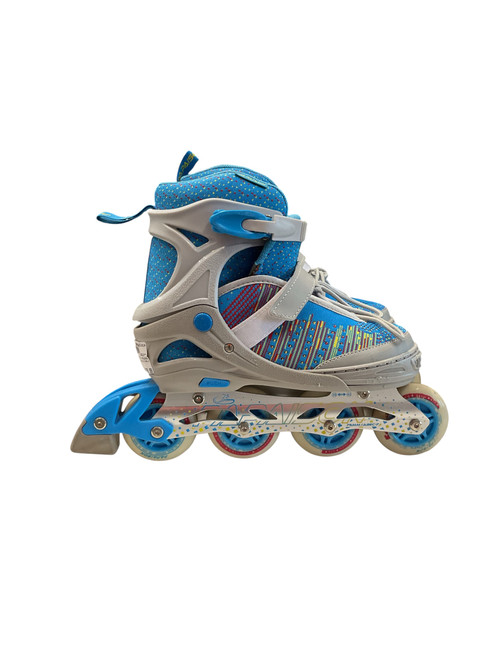 Vist Large View of Product Image Which is Used PAPAISON INLINE SZ J ADJUSTABLE Junior Rec Fitness Skates Royal Blue Adjustable