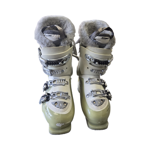 Vist Large View of Product Image Which is Used Atomic BALANZE 90 WMNS SKI BOOTS SZ 25.5 Womens DH Ski Boot Kelly green 255 MP - M07.5 - W08.5