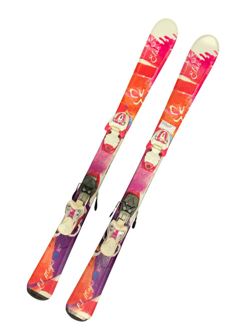 Vist Large View of Product Image Which is Used Elan LIL MAGIC Girls DH Ski/Binding Pink 110 cm