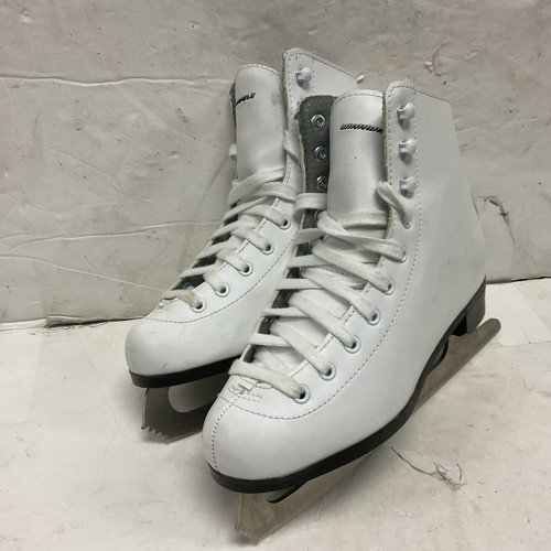 Vist Large View of Product Image Which is Used WinnWell Girls Figure Skates White Junior 03