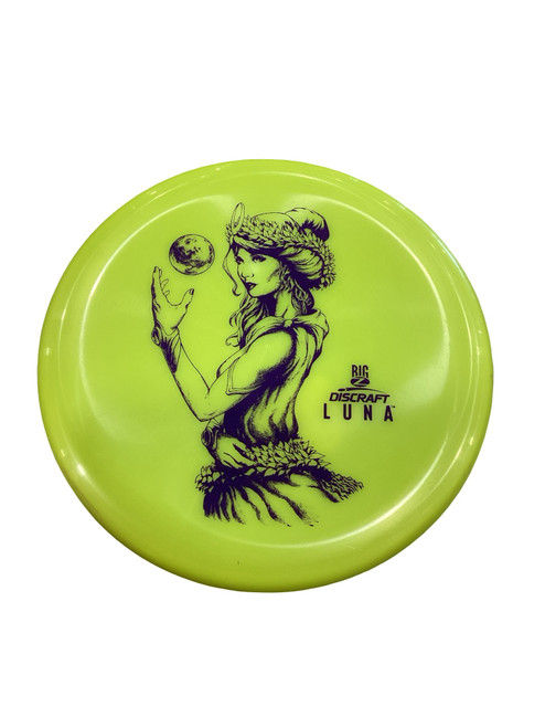 Vist Large View of Product Image Which is Used Discraft LUNA Disc Golf Putter Yellow
