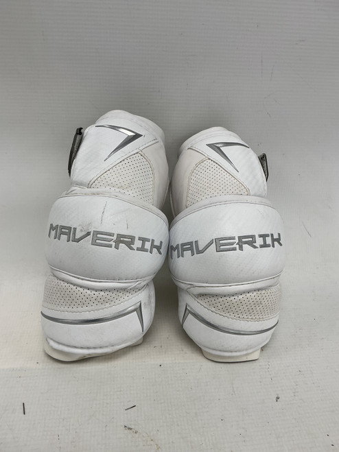 Vist Large View of Product Image Which is Used Maverik M6 Lacrosse Arm Pads/Guards White MD
