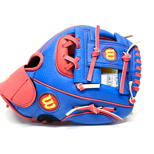 Vist Large View of Product Image Which is Used Wilson A200 BB/SB Glove T-ball Royal Blue 10"