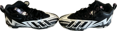 Vist Large View of Product Image Which is Used Adidas Jr FB Cleats Black And White Junior 04
