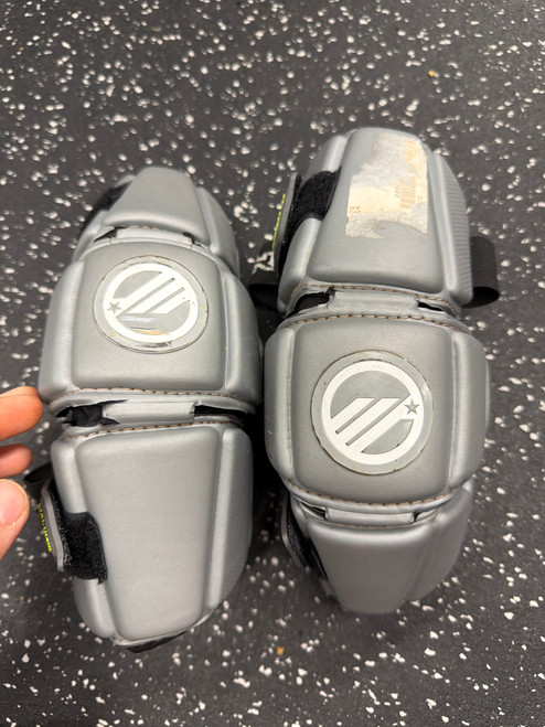 Vist Large View of Product Image Which is Used Maverik MX Lacrosse Arm Pads/Guards Grey SM