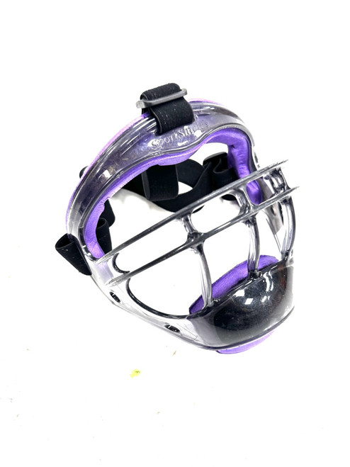 Vist Large View of Product Image Which is Used SPORTSSHIELD BB/SB Fielders Mask Purple One Size