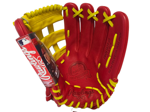 Vist Large View of Product Image Which is Used Rawlings Pro Preferred PROS3039-6S Glove RH Throw 12 3/4"