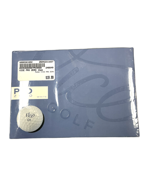 Vist Large View of Product Image Which is Used VICE PRO ZERO 12 Pack - Golf Balls