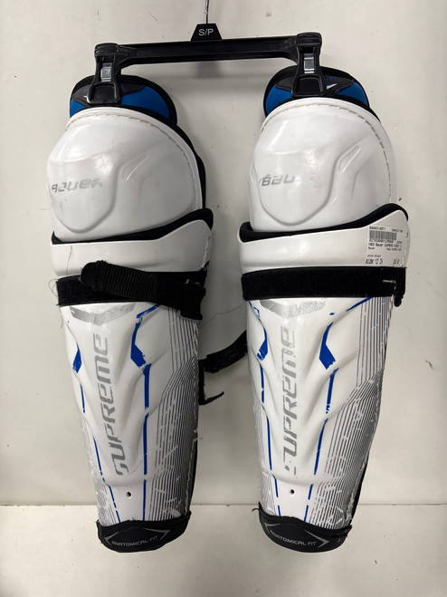 Vist Large View of Product Image Which is Used Bauer SUPREME FORCE Junior Shin Guards Black 12"