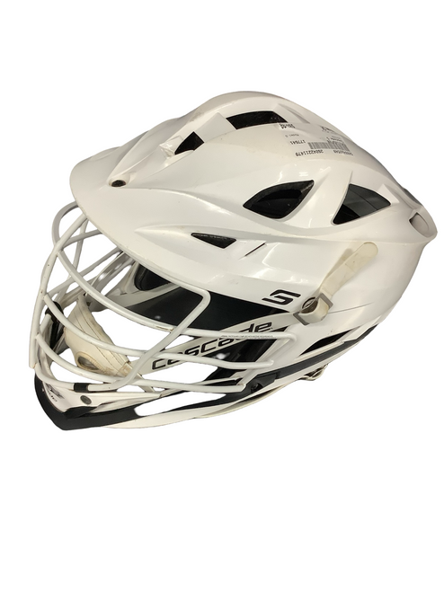 Vist Large View of Product Image Which is Used Cascade S Lacrosse Helmet White SM