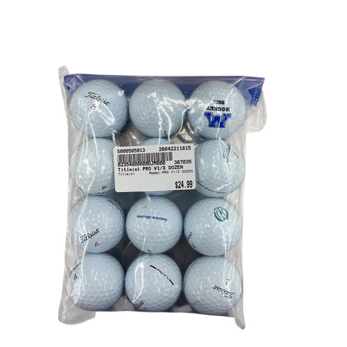 Vist Large View of Product Image Which is Used Titleist PRO V1/X DOZEN 12 Pack - Golf Balls