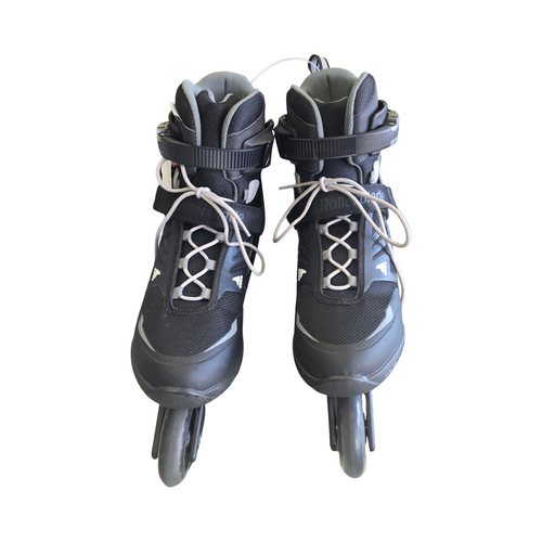 Vist Large View of Product Image Which is Used Rollerblade ZERTA BLADE MENS 10 Senior Rec Fitness Skates Black Senior 10
