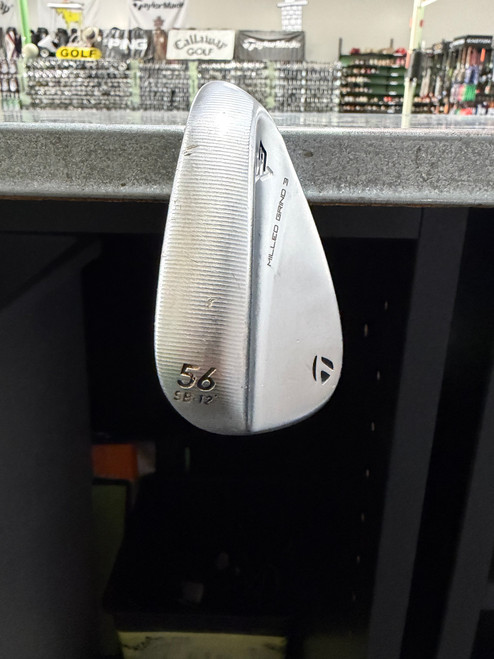 Vist Large View of Product Image Which is Used Taylormade MILLED GRIND 3 Golf Wedge Mens RH 56 Degree
