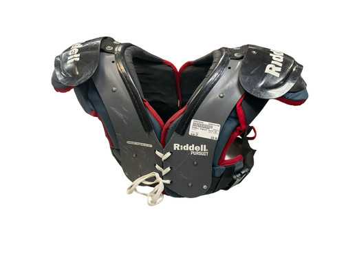 Vist Large View of Product Image Which is Used Riddell PURSUIT FB Shoulder Pads Grey YTH 2X