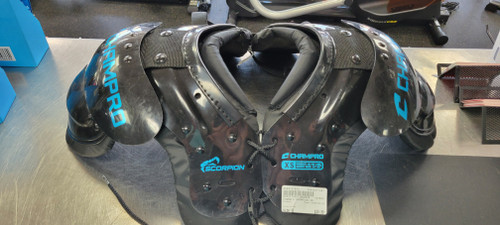 Vist Large View of Product Image Which is Used Champro SCORPION XS FB Shoulder Pads Black XS