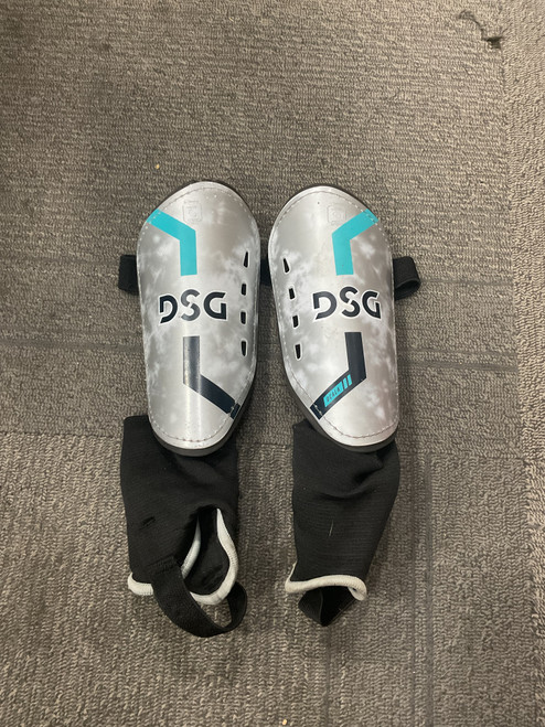Vist Large View of Product Image Which is Used DSG OCALA Soccer Shin Guards Adult Grey XL