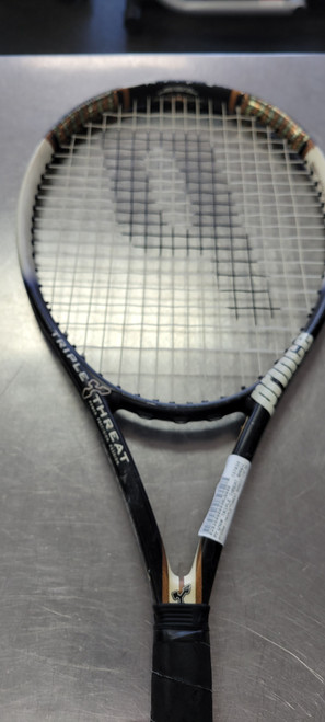 Vist Large View of Product Image Which is Used Prince TRIPLE THREAT BANDIT 110 OS Adult Tennis Racquet None 4 1/4"