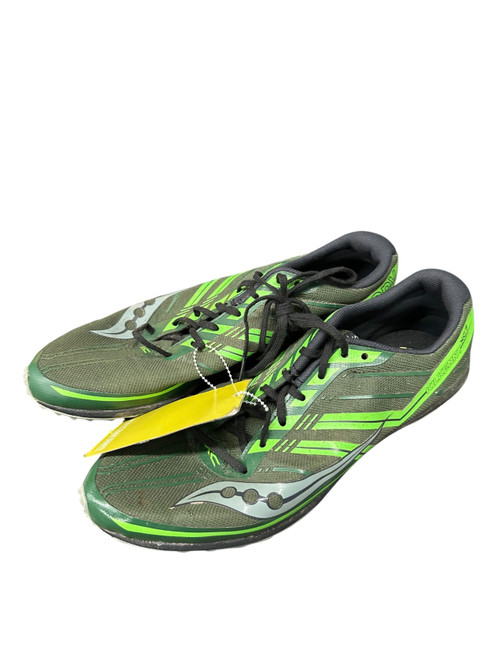 Vist Large View of Product Image Which is Used Saucony Track & Field Cleats Adult Green Senior 9.5