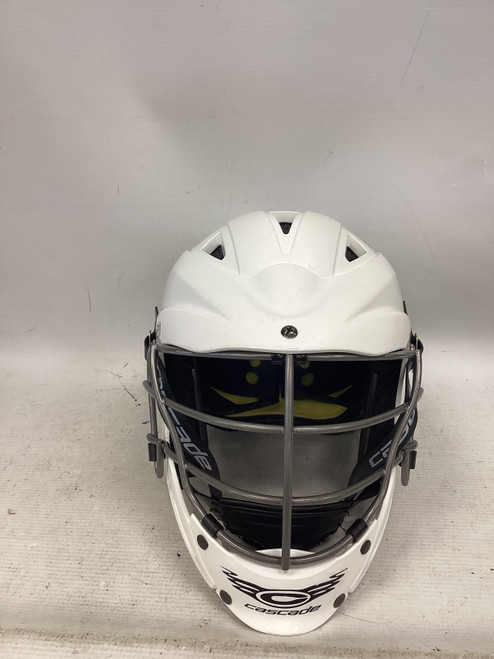 Vist Large View of Product Image Which is Used Cascade CS-R Lacrosse Helmet White One Size