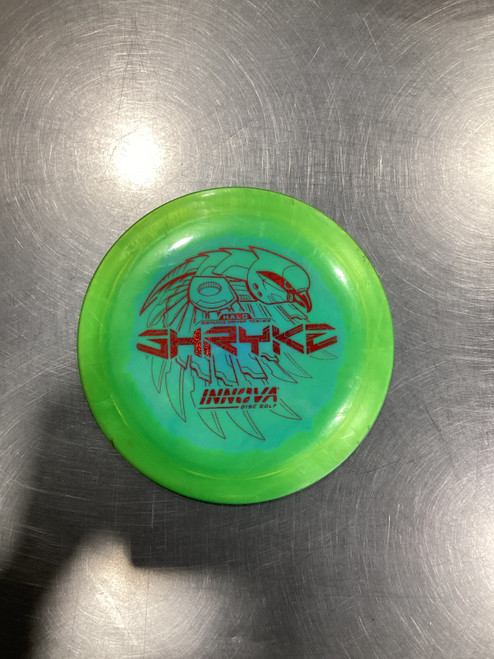 Vist Large View of Product Image Which is Used Innova HALO SHRYKE Disc Golf Driver Green 168g