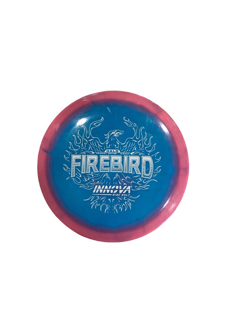 Vist Large View of Product Image Which is Used Innova HALO FIREBIRD Disc Golf Driver Royal Blue 174g