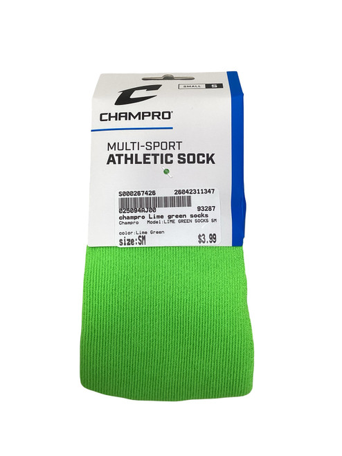 Vist Large View of Product Image Which is Used Champro LIME GREEN SOCKS SM Other Clothing Lime Green SM