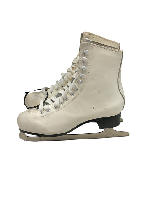 Vist Large View of Product Image Which is Used FIGURE SKATE SZ 8 WomensFigure Skate White Senior 8
